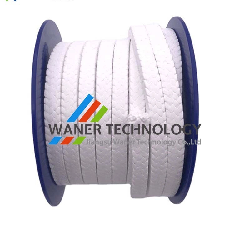 China Asbestos Fiber Braided White PTFE Impregnation with Without Oil Lubricant Packing