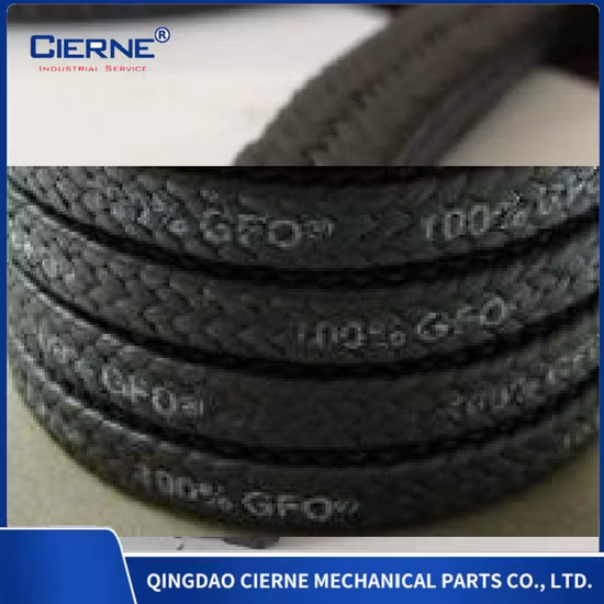 Empaquetadura trenzada de grafito flexible reforzada con alambre PTFE expandido con empaquetadura de grafito